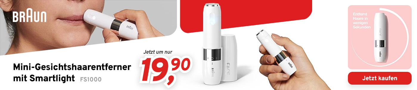 Braun FS1000 Mini-Gesichtshaarentferner mit Smartlight