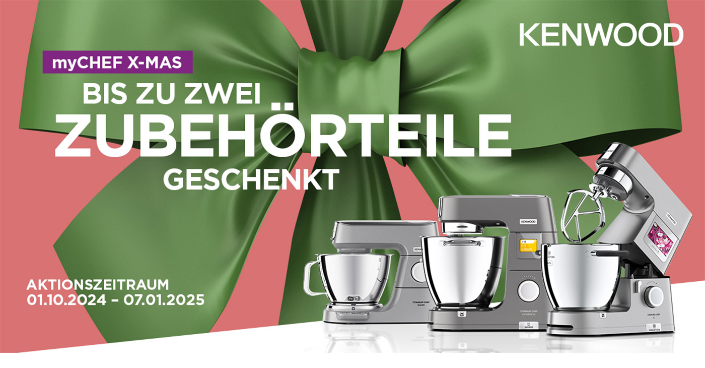 Kenwood - Sichern Sie sich jetzt bis zu zwei gratis Zubehörteile!