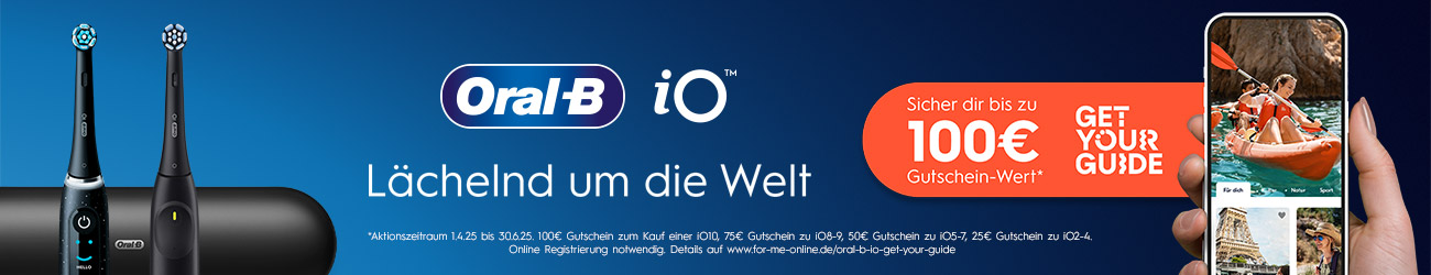 Jetzt mit Oral-B iO bis zu 100€ Get Your Guide Gutschein sichern!*