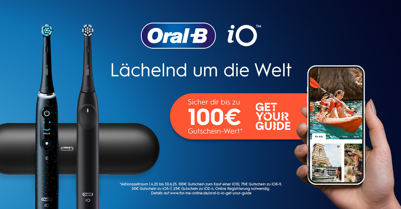 Jetzt mit Oral-B iO bis zu 100â‚¬ Get Your Guide Gutschein sichern!*