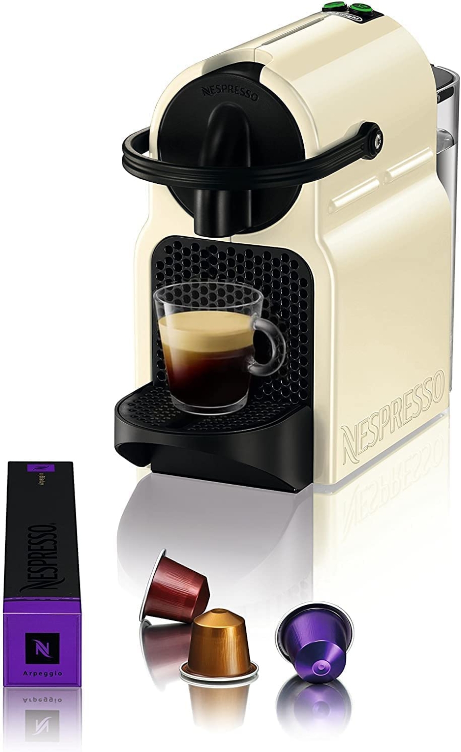 De´Longhi EN80.CW INISSIA Nespresso Kaffeekapselmaschine 0,7l, Vanilla Cream