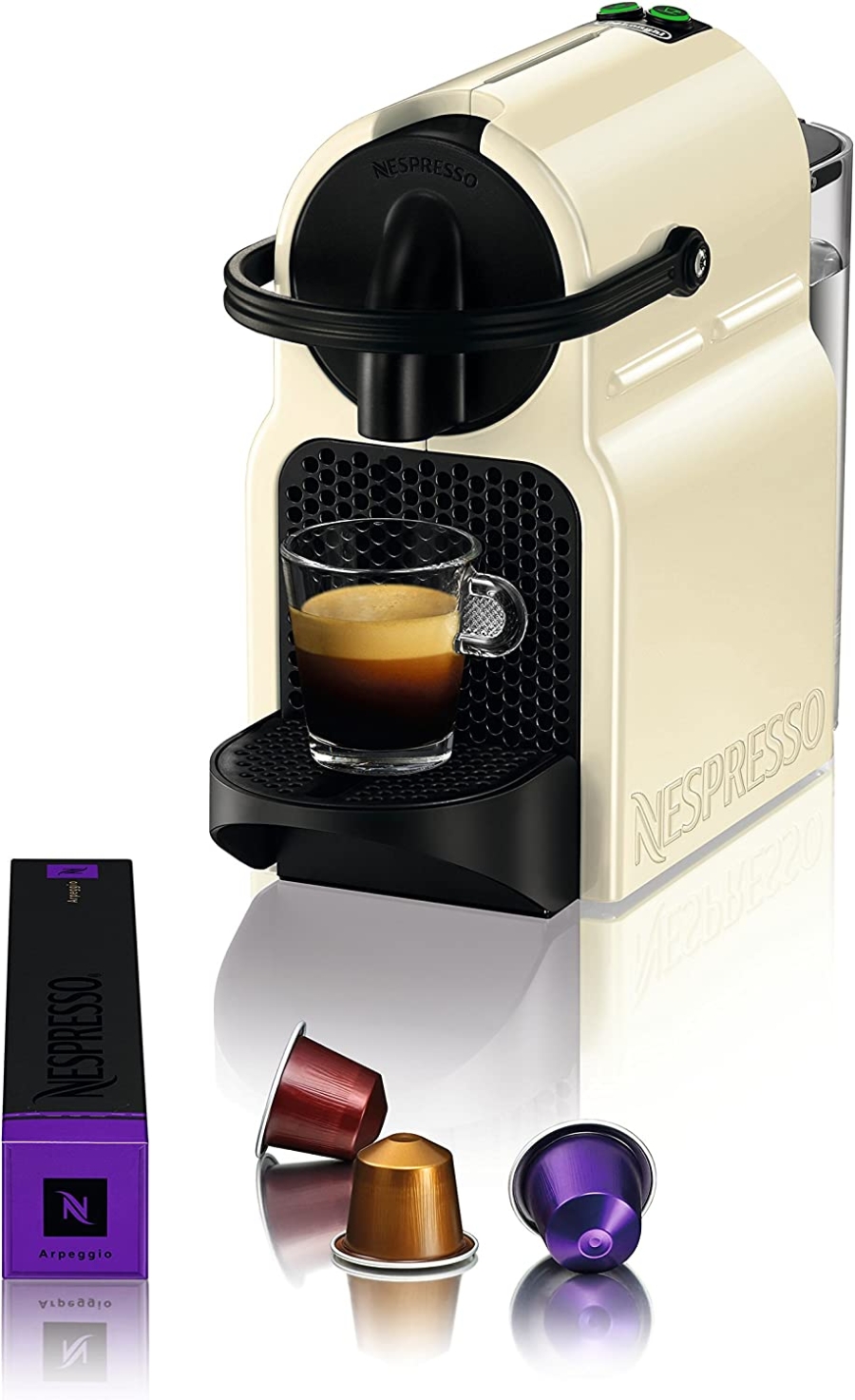 De´Longhi EN80.CW INISSIA Nespresso Kaffeekapselmaschine 0,7l, Vanilla Cream