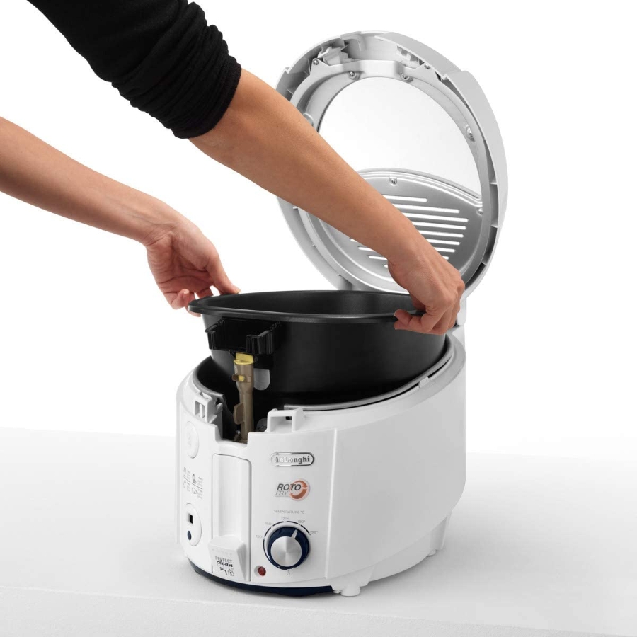 De´Longhi F38436 ROTO-FRY RotoFry Fritteuse Antihaftbeschichtung 1,2 kg Fassungsvermögen, Easy Clean System