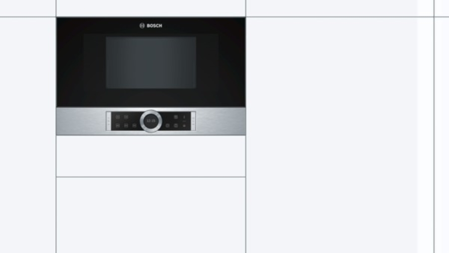 Bosch BFR634GS1 Einbau Mikrowelle Edelstahl Gerätemaße (HxBxT): 382 mm x 594 mm x 318 mm 