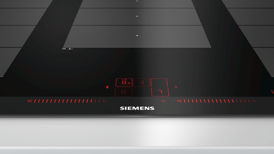 Siemens EX975LXC1E Induktions-Kochstelle Glaskeramik Edelstahl 90 cm Facetten-Design