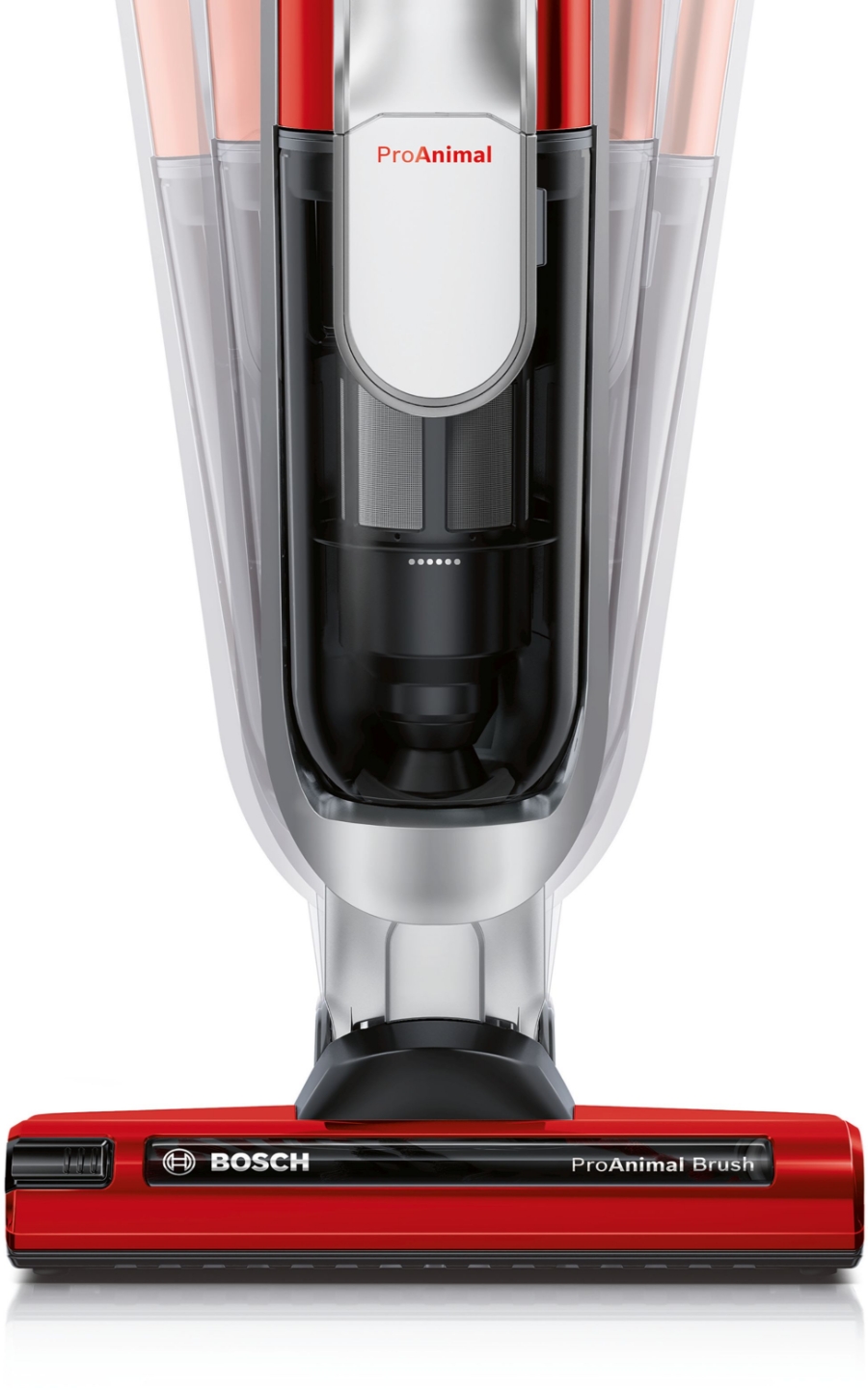 Bosch BCH6ZOOO Handstaubsauger Zoo'o ProAnimal Beutellos, tornadorot Akkusauger 25.2V Rot