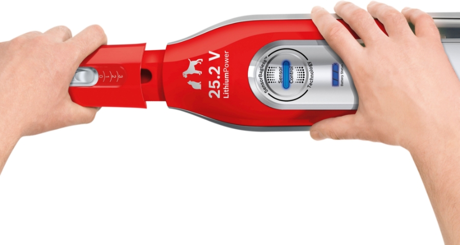 Bosch BCH6ZOOO Handstaubsauger Zoo'o ProAnimal Beutellos, tornadorot Akkusauger 25.2V Rot