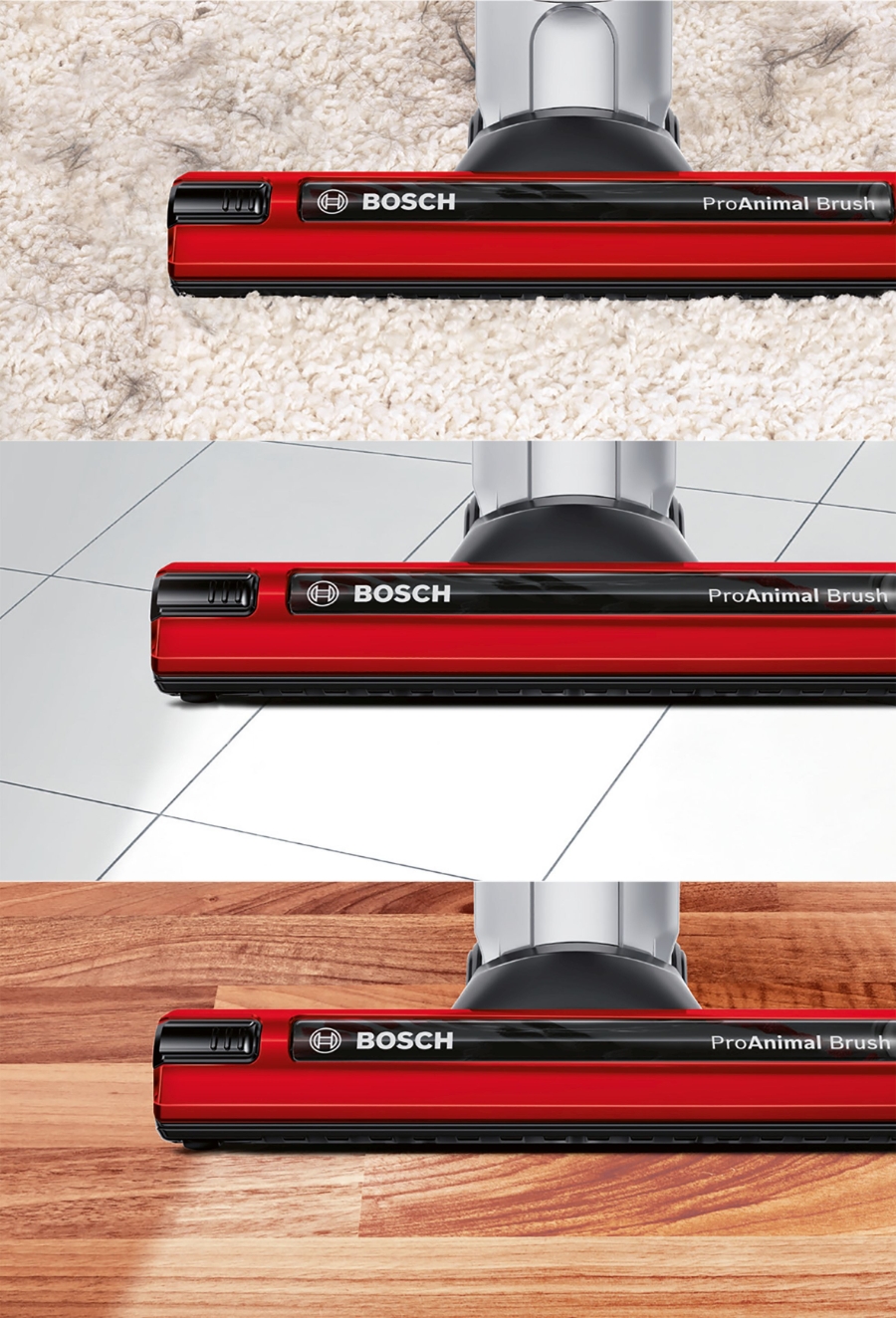 Bosch BCH6ZOOO Handstaubsauger Zoo'o ProAnimal Beutellos, tornadorot Akkusauger 25.2V Rot
