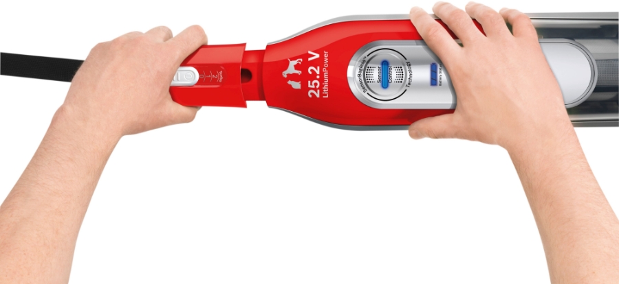 Bosch BCH6ZOOO Handstaubsauger Zoo'o ProAnimal Beutellos, tornadorot Akkusauger 25.2V Rot