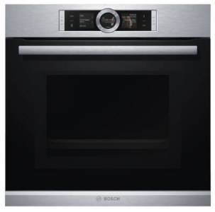 Bosch HMG6764S1 Backofen mit Mikrowelle Edelstahl Bosch Assist, TFT-Touchdisplay, Elektronik-Uhr