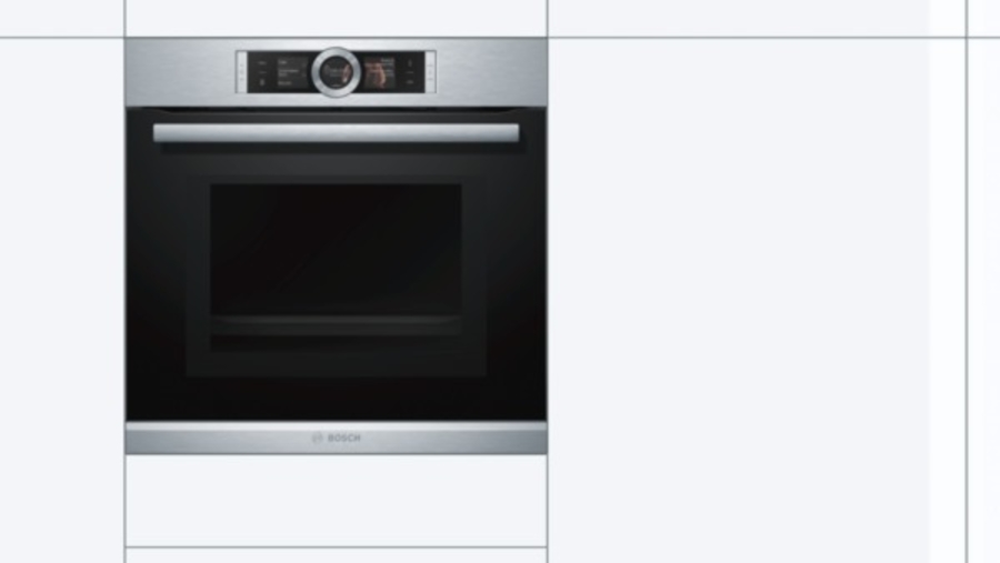 Bosch HMG6764S1 Backofen mit Mikrowelle Edelstahl Bosch Assist, TFT-Touchdisplay, Elektronik-Uhr
