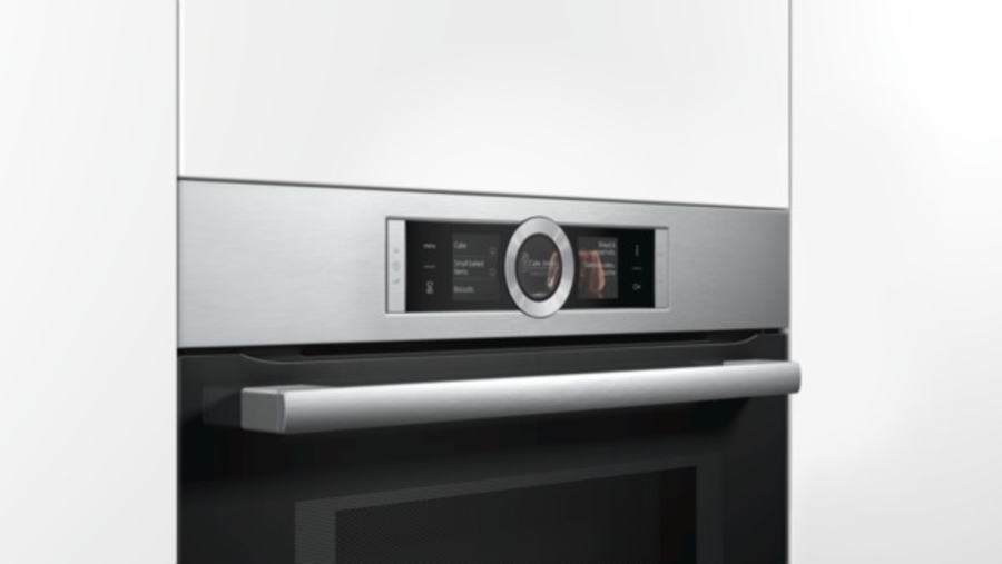 Bosch HMG6764S1 Backofen mit Mikrowelle Edelstahl Bosch Assist, TFT-Touchdisplay, Elektronik-Uhr