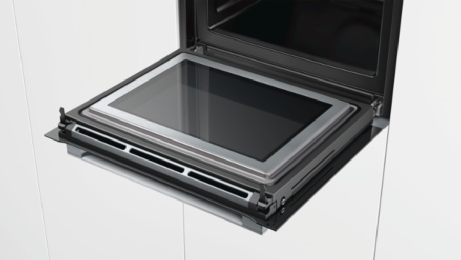 Bosch HMG6764S1 Backofen mit Mikrowelle Edelstahl Bosch Assist, TFT-Touchdisplay, Elektronik-Uhr