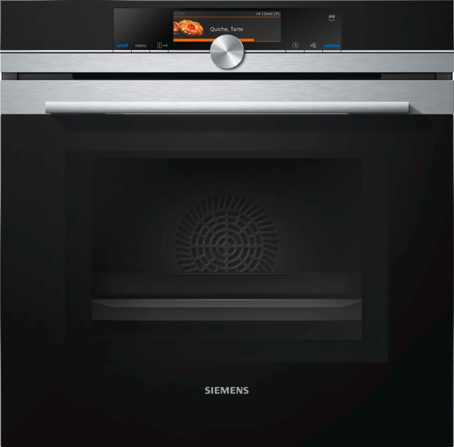 Siemens HN678G4S6 Backofen mit Mikrowelle und Dampfunterstützung Gerätemaße (HxBxT): 595 x 595 x 548 mm, Home Connect