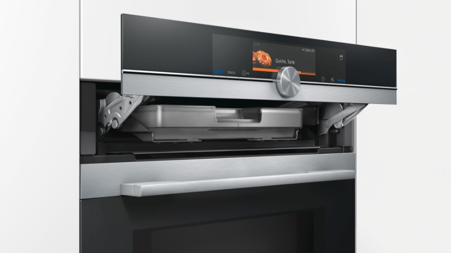 Siemens HN678G4S6 Backofen mit Mikrowelle und Dampfunterstützung Gerätemaße (HxBxT): 595 x 595 x 548 mm, Home Connect