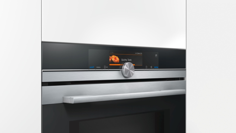 Siemens HN678G4S6 Backofen mit Mikrowelle und Dampfunterstützung Gerätemaße (HxBxT): 595 x 595 x 548 mm, Home Connect