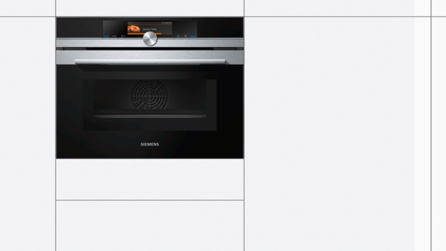 Siemens CM678G4S1 Einbau Kompaktbackofen mit Mikrowelle Edelstahl  Gerätemaße (HxBxT): 455 x 595 x 548 mm