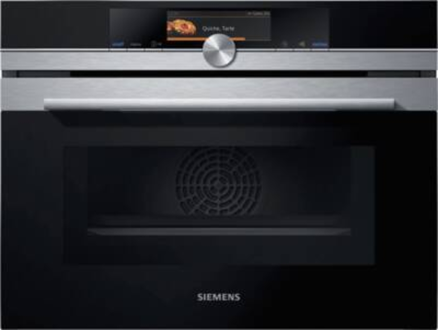 Siemens CM678G4S1 Einbau Kompaktbackofen mit Mikrowelle Edelstahl  Gerätemaße (HxBxT): 455 x 595 x 548 mm