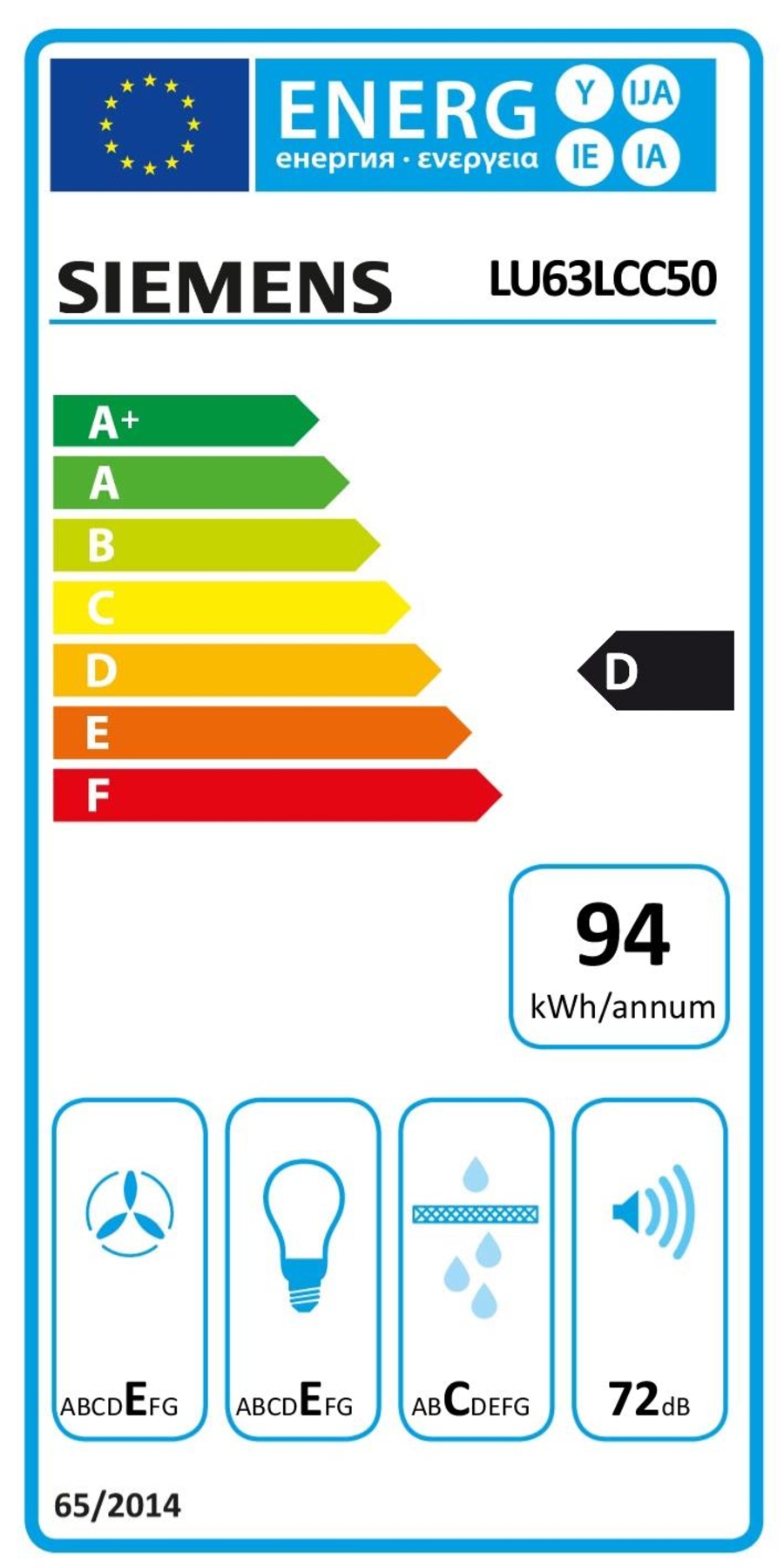 Siemens LU63LCC40 Unterbaudunstabzug 60 cm braun 