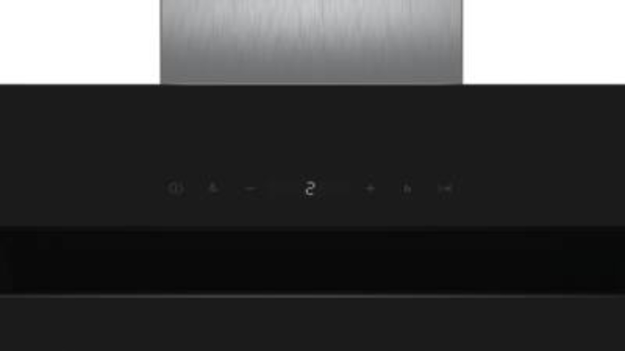 Siemens LC98KLP60 Kamin Dunstabzughaube Schwarz mit Glasschirm  90 cm A+