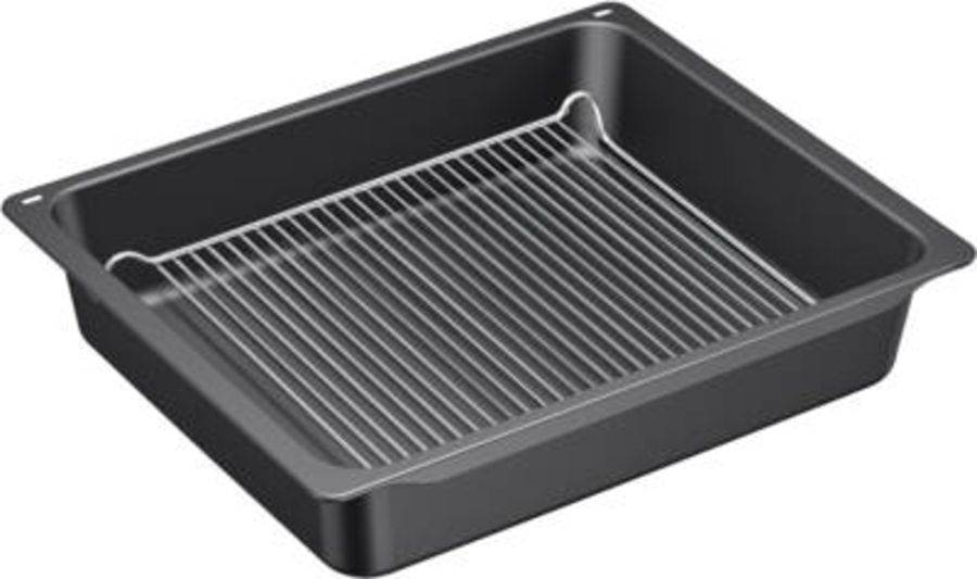 Siemens HZ633070 Profipfanne mit Rost, 81 x 455 x 375 mm yrolyse geeignet, spülmaschinengeeignet
