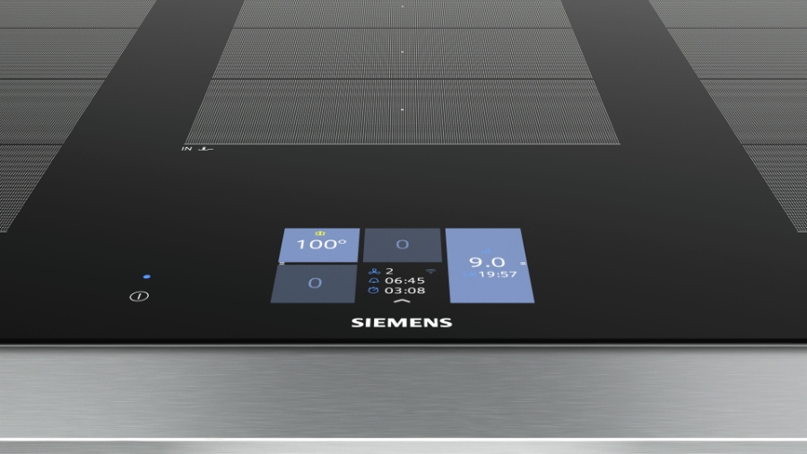 Siemens EX975KXW1E Einbau Induktion 90 cm Facetten-Design 5 Induktionskochzonen, Home Connect