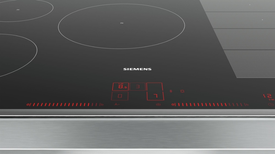 Siemens EX845LVC1E Einbau Induktions-Kochstelle Glaskeramik 80 cm 5 Induktions-Kochzonen, touchSlider-Bedienung, Flachrahmen