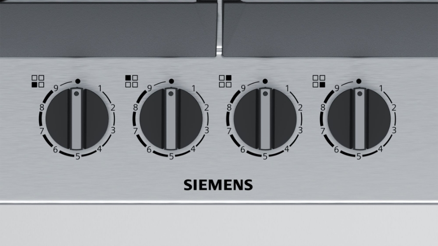 Siemens EC6A5HB90D iQ500, Gaskochfeld, 60cm stepFlame Technology, Wokbrenner mit 3,3 kW