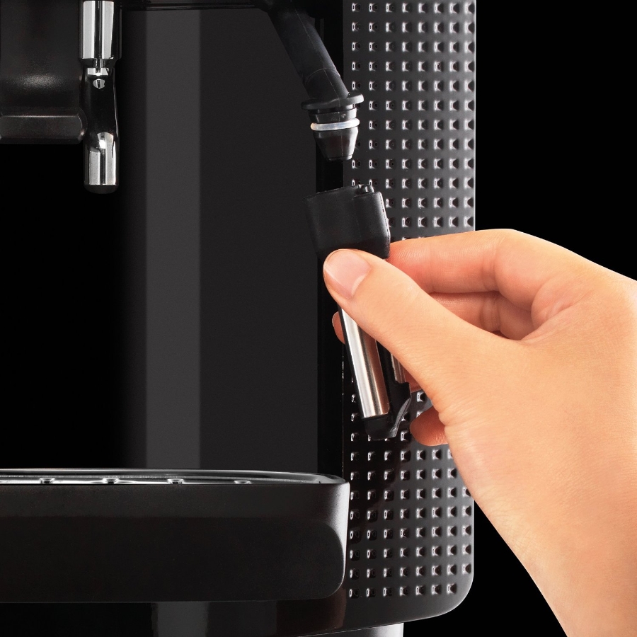 Krups EA8108 Kaffee-Vollautomaten Schwarz automatische Reinigung Milchsystem mit CappucinoPlus-Düse, 15 bar 