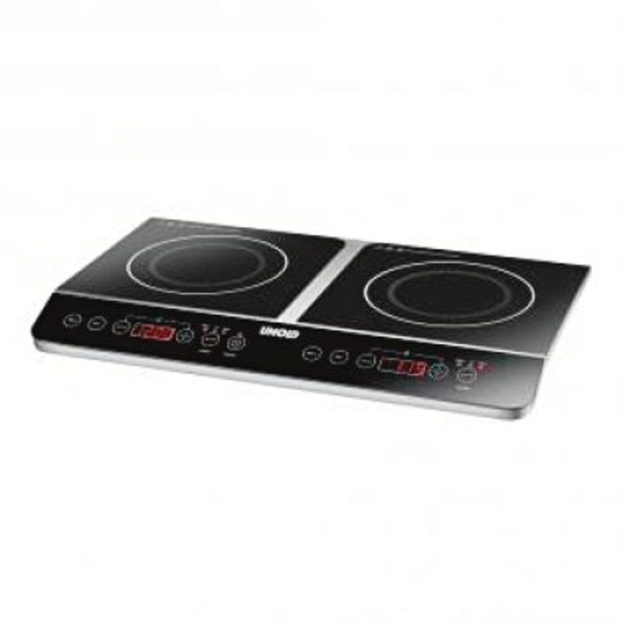 Unold 58175 Induktion Doppel-Kochplatten Edelstahl-Schwarz 