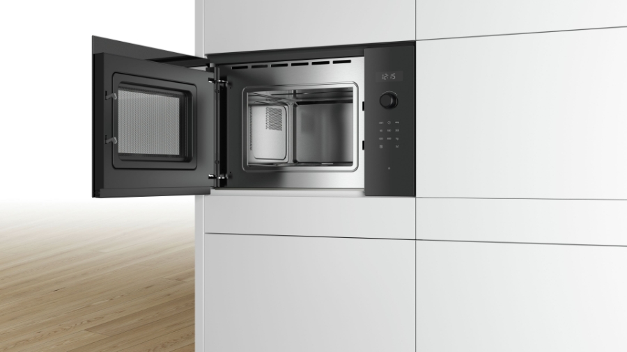 Bosch BFL524MB0 Einbau-Mikrowellengerät Vulkan Schwarz  60 cm 