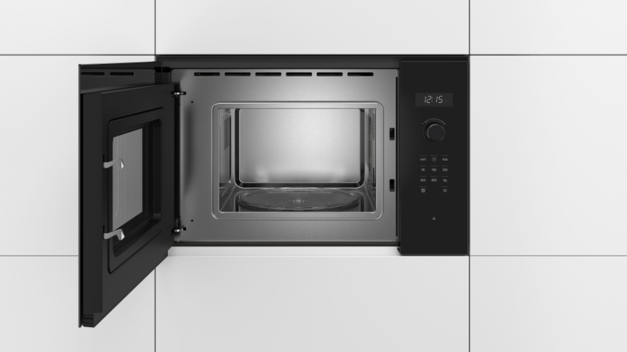 Bosch BFL524MB0 Einbau-Mikrowellengerät Vulkan Schwarz  60 cm 