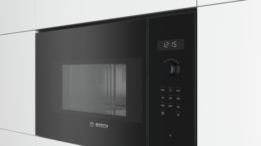 Bosch BFL524MB0 Einbau-Mikrowellengerät Vulkan Schwarz  60 cm 