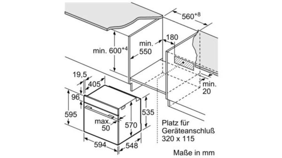 Siemens HE213ABS0 Edelstahl Einbauherd 