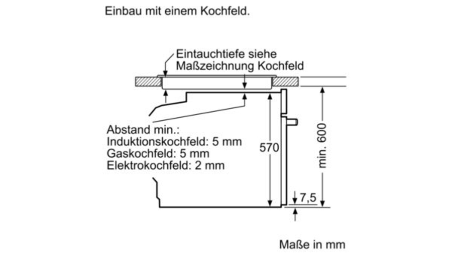 Siemens HE213ABS0 Edelstahl Einbauherd 
