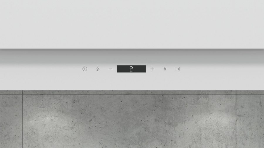 Siemens LC97FLP20 Weiß mit Glasschirm Wand-Esse, 90 cm 