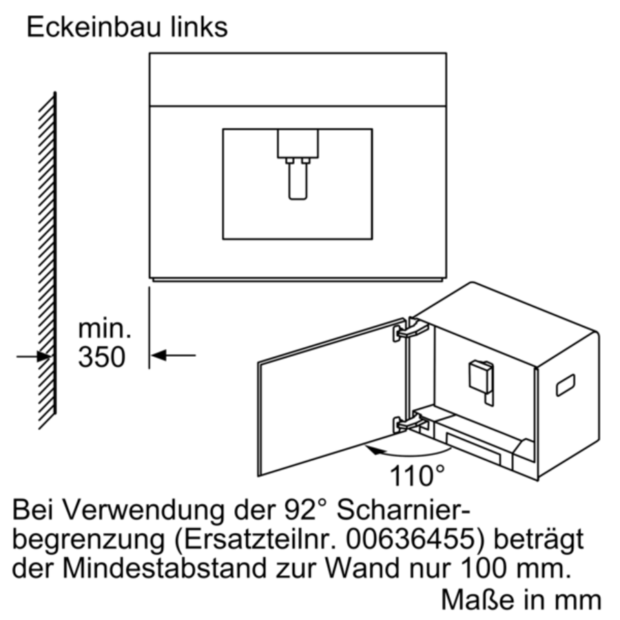 Bosch CTL636EB6 Serie 8 Kaffeevollautomat Einbau schwarz 