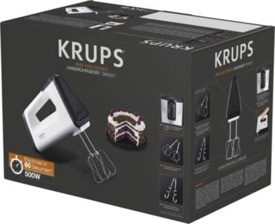 Krups GN5021 3 Mix 5500 Handmixer Weiss-Schwarz