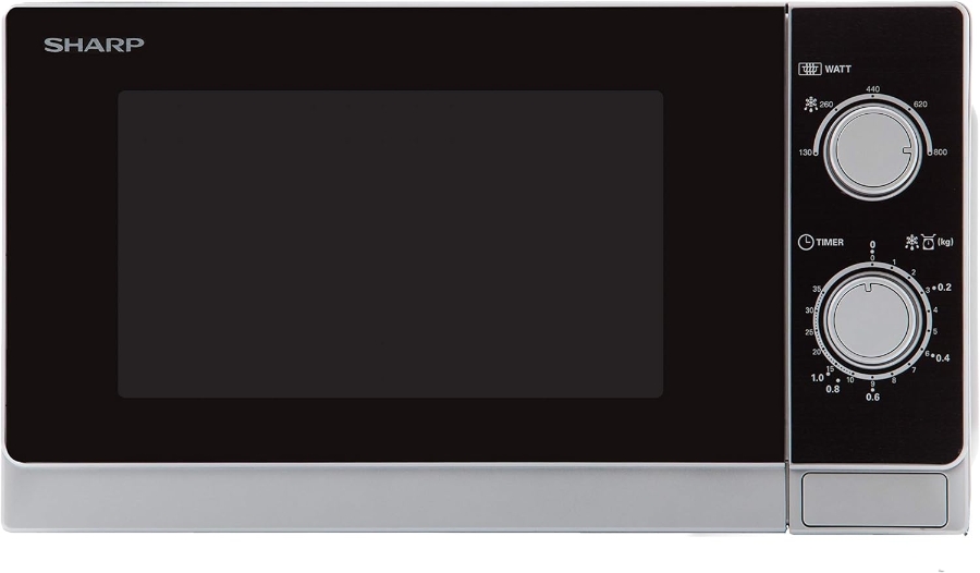 Sharp R200INW Mikrowelle stand Schwarz-Silber 20 Liter 800W