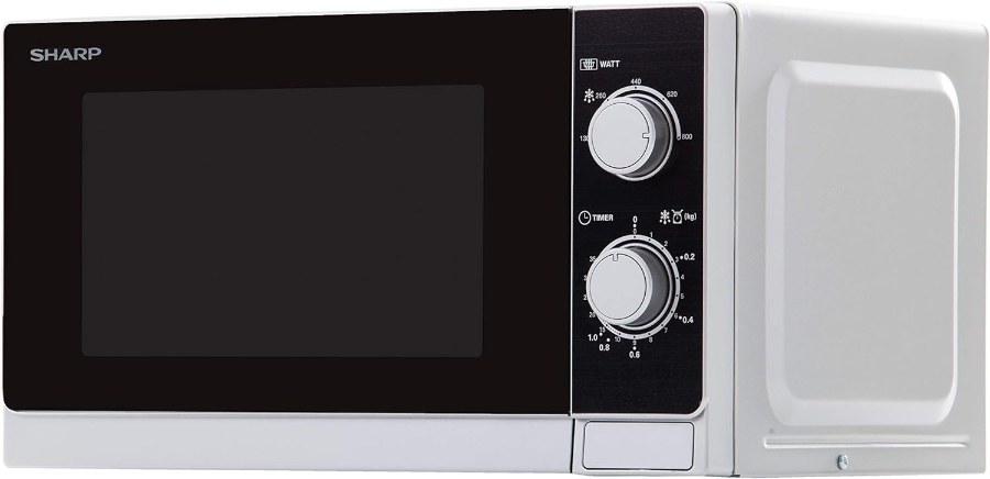 Sharp R200INW Mikrowelle stand Schwarz-Silber 20 Liter 800W