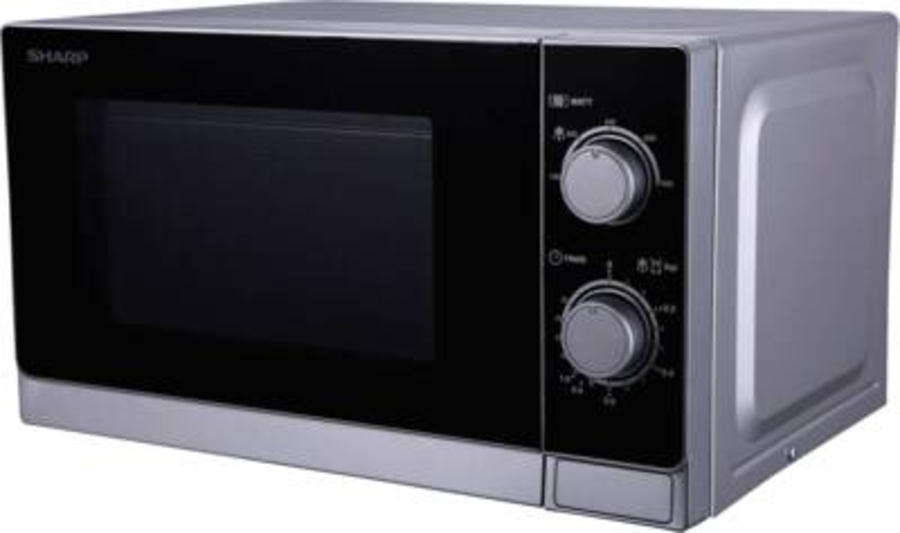 Sharp R200INW Mikrowelle stand Schwarz-Silber 20 Liter 800W