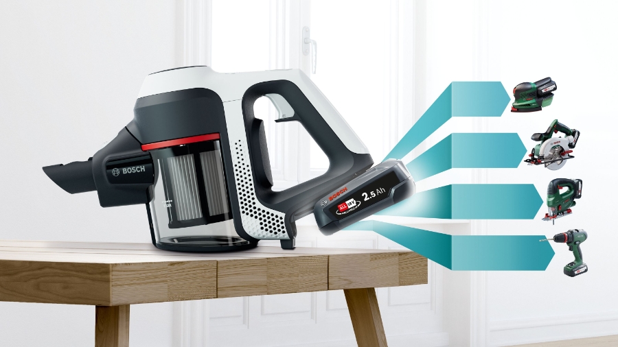 Bosch BKS611MTB Akku-Staubsauger Weiss-Schwarz 