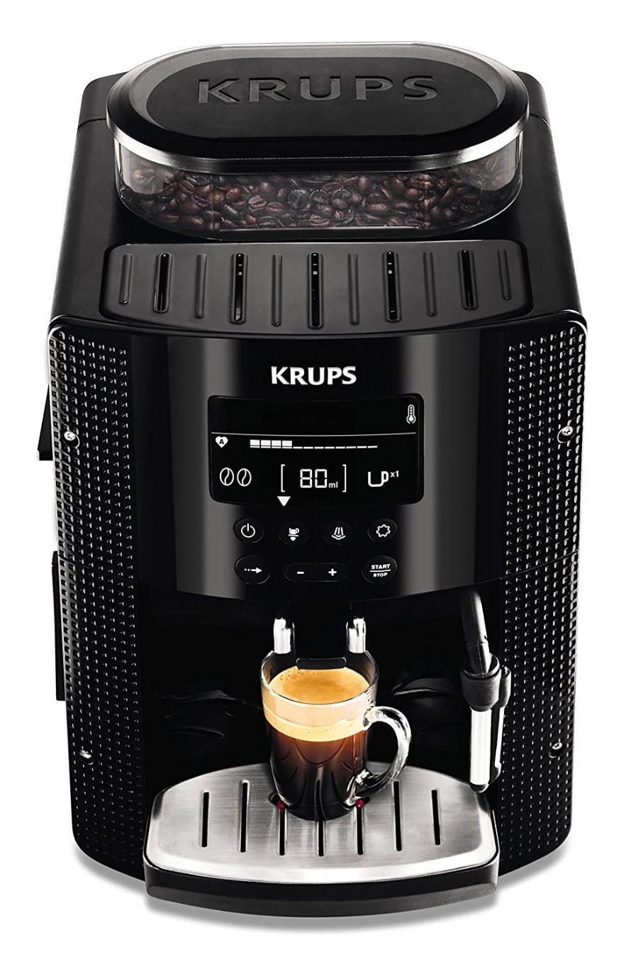 Krups EA8150 Kaffeevollautomat  1450 Watt, 1,8 Liter, 15 bar LC Display, CappuccinoPlus-Düse