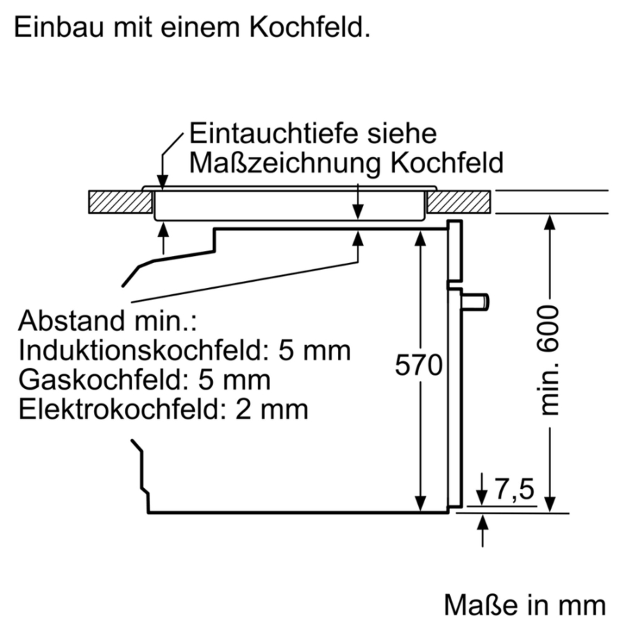 Siemens HB510ABR1 iQ100, Einbau-Backofen, 60 x 60 cm Edelstahl