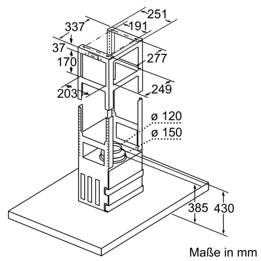 Siemens LF97BCP50  Insel-Dunstabzugshaube  90 cm Edelstahl Box-Esse