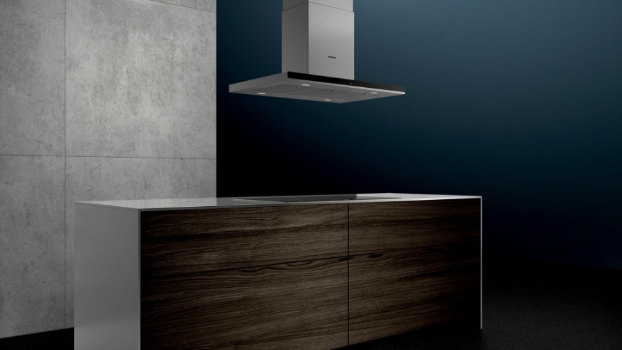 Siemens LF98BIP50 Insel-Dunstabzughaube 90 cm Box-Esse Edelstahl 