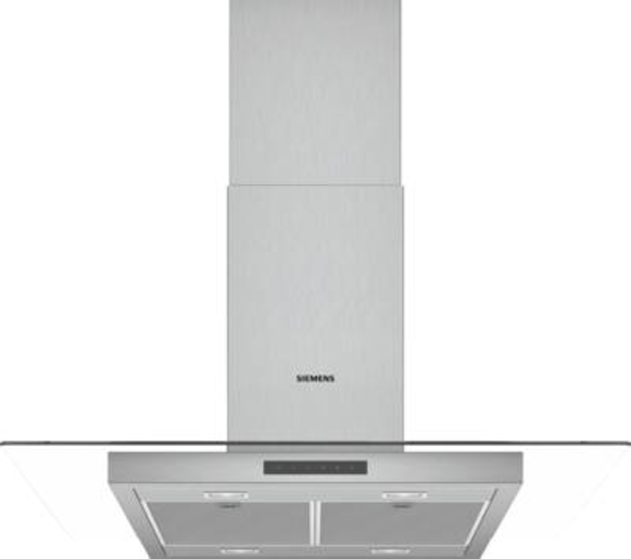 Siemens LF97GBM50 Glas-EsseEdelstahl mit Glasschirm Insel-Esse, 90 cm