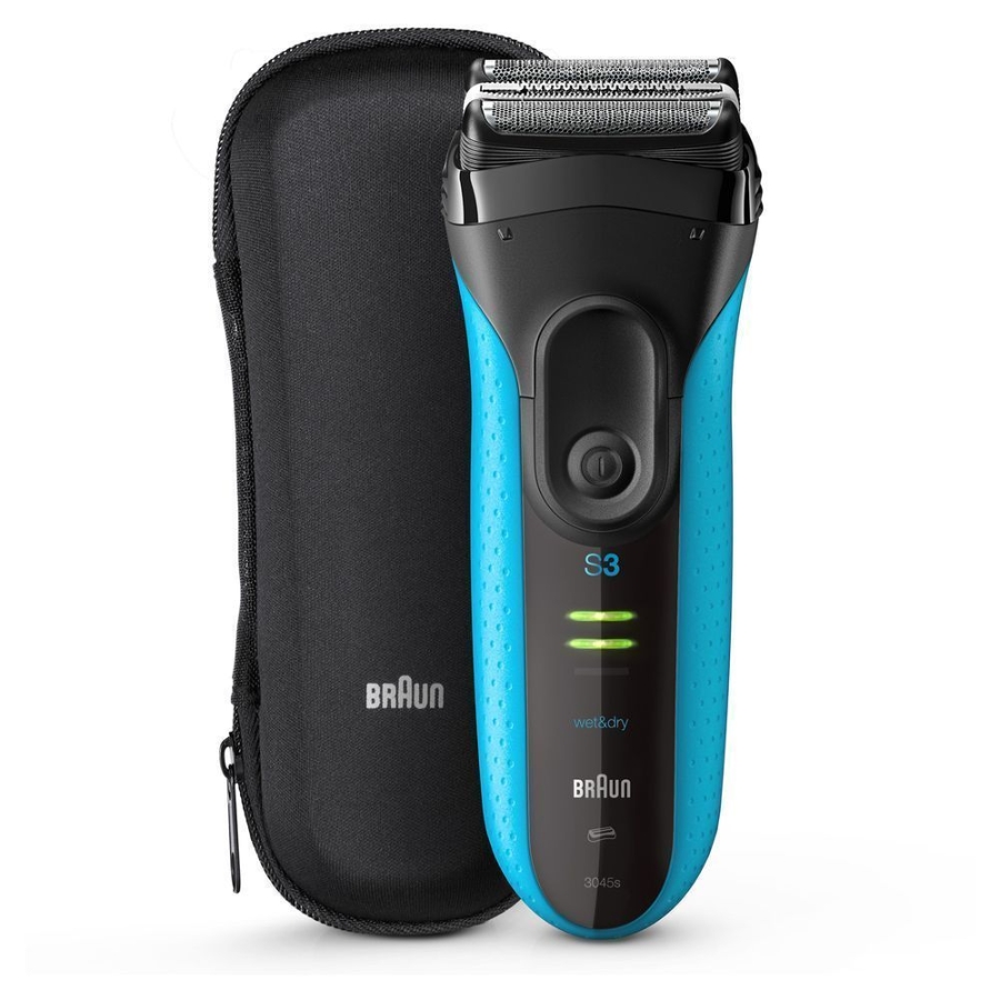 Braun Personal Care Series 3 3045s ProSkin Elektrorasierer Wet&Dry, blau, wiederaufladbar 