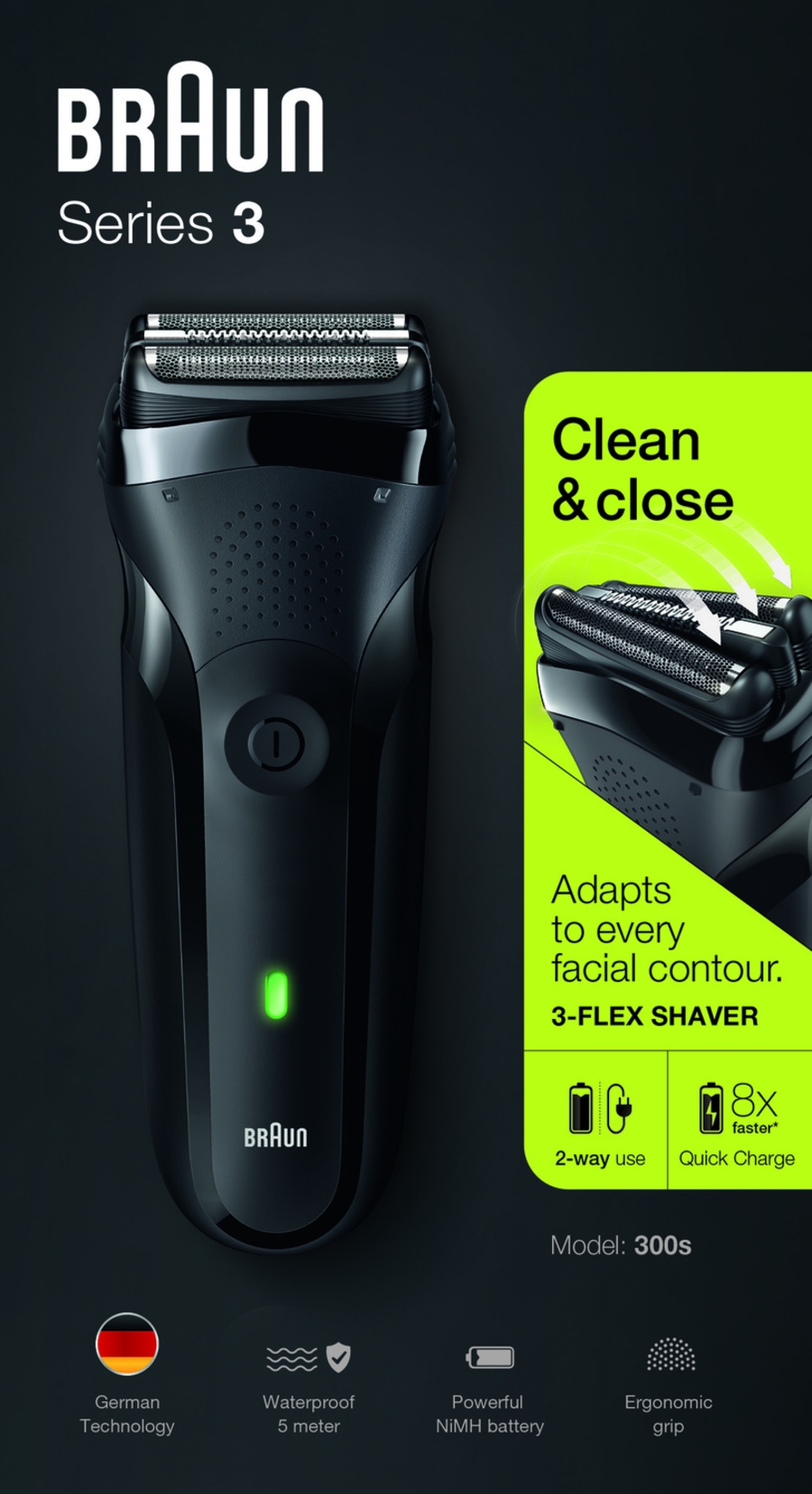 Braun Personal Care Series 3 - 300s schwarz 4210201163305 #series3