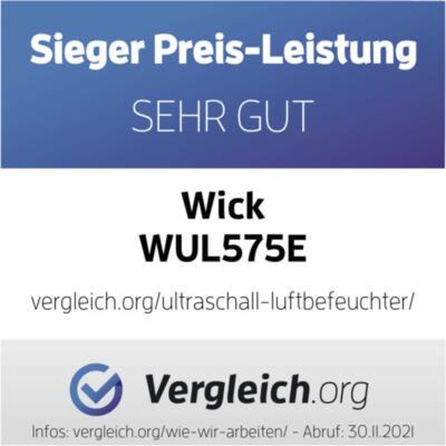 Wick WUL575E4 Ultraschall Luftbefeuchter Sweet Dreams 2in1 mit Lichtprojektion 